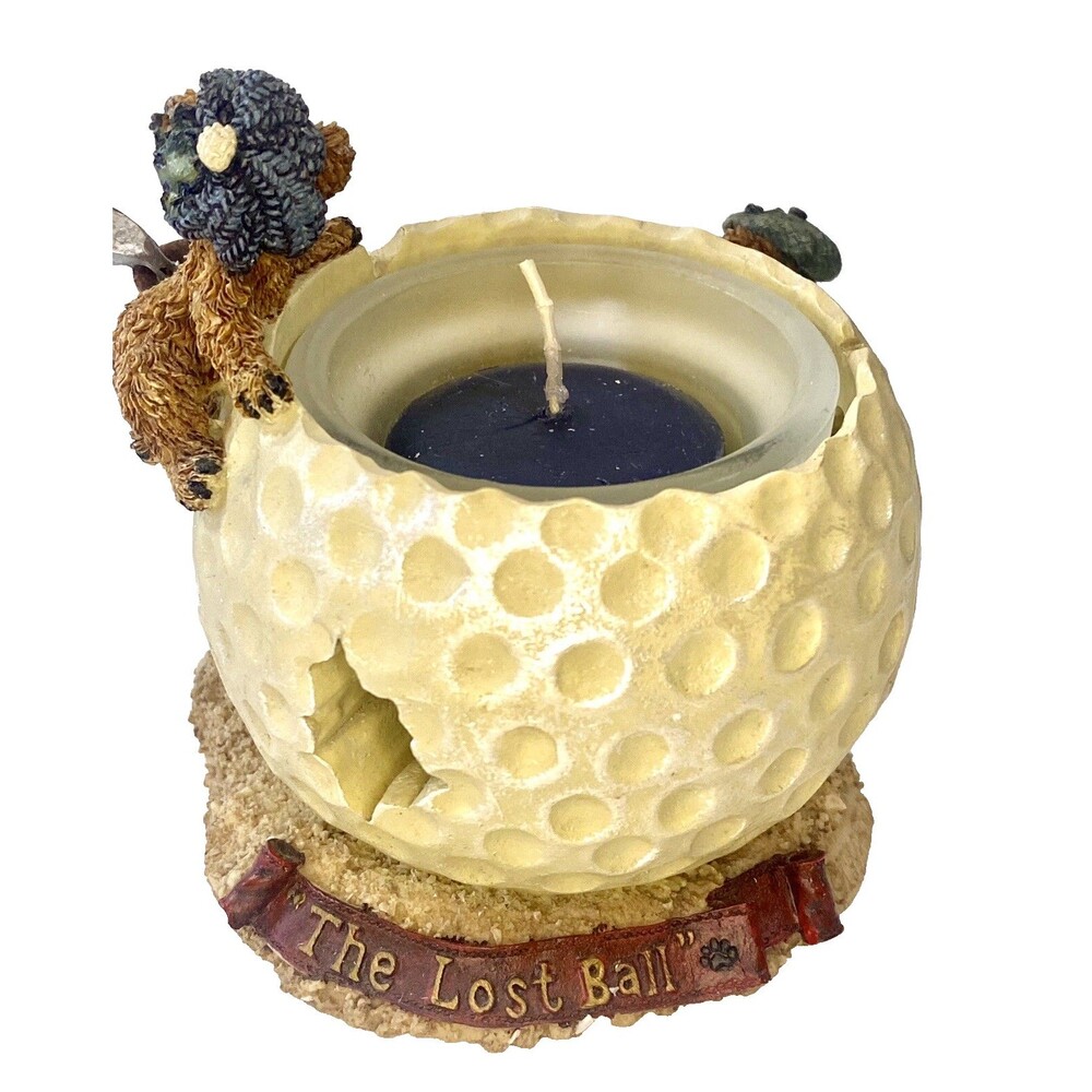 Golf Ball Candle Holder Tea Light The Lost Ball Boyds Bears In Original Box 1998